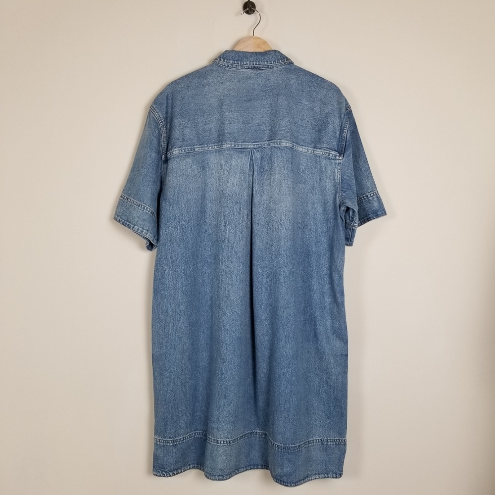 Madewell Denim Popover Mini Dress XXL NWT - Picture 5 of 9